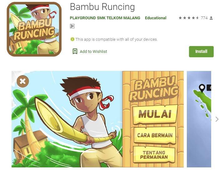 Ilustrasi game Bambu Runcing. (Play Store)