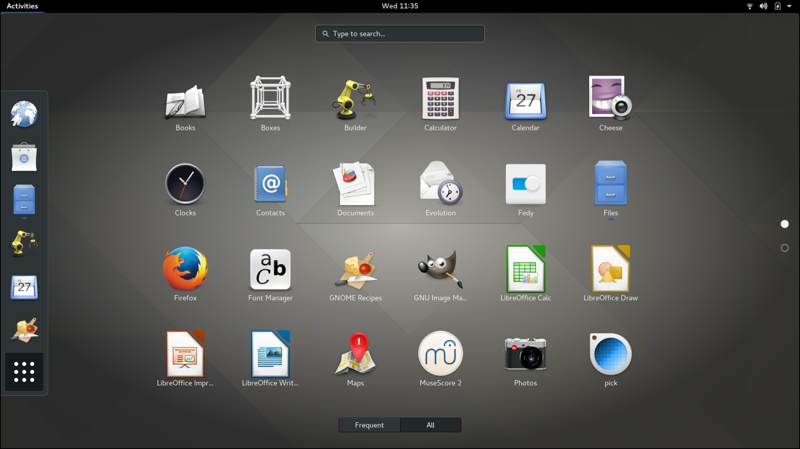 Desktop Linux Terbaik Untuk Layar Sentuh Gnome