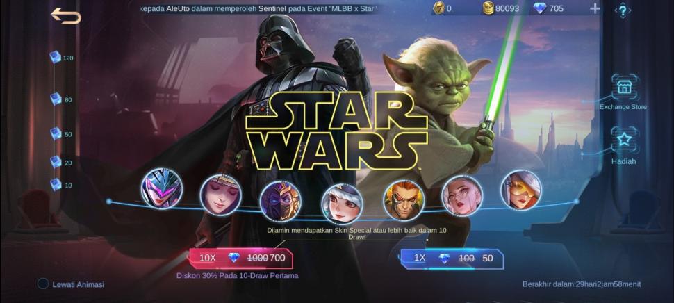 Event kolaborasi Mobile Legends x Star Wars. (HiTekno.com))