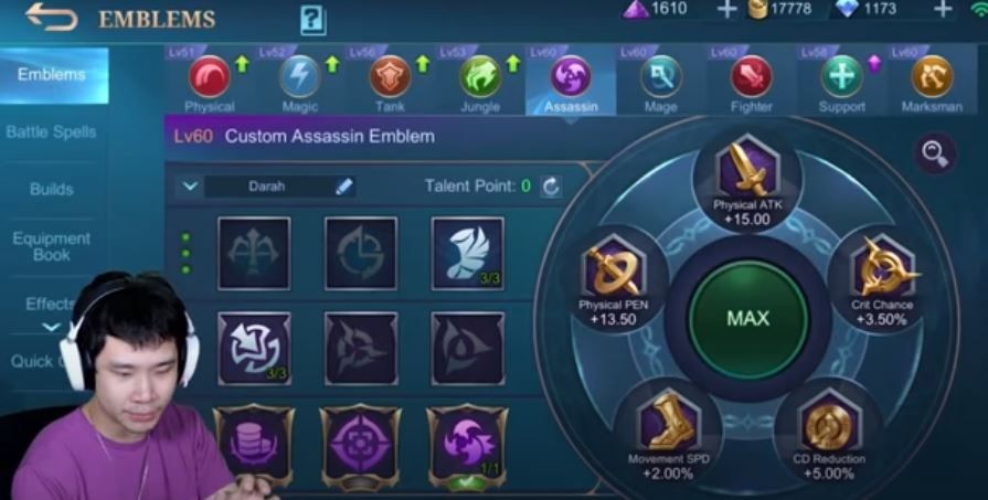 Emblem hero Sun Mobile Legends. (YouTube/ Jess no Limit)