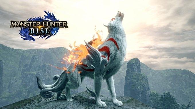 Kolaborasi Monster Hunter Rise dan Okami. (Capcom)