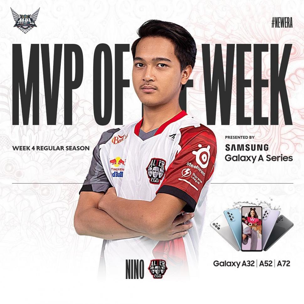 AE Nino meraih MVP of the Week di minggu keempat. (Instagram/ mpl.id.official)