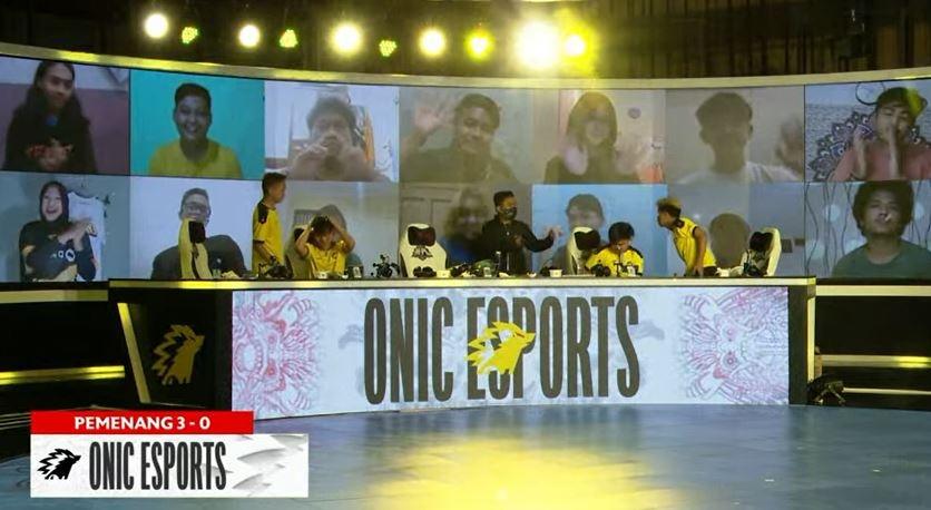 Game ketiga ONIC vs EVOS dimenangkan oleh ONIC. (YouTube/ MPL Indonesia)