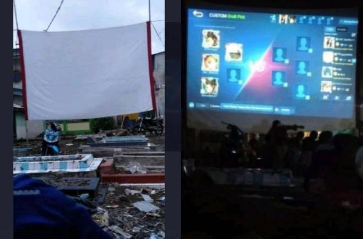 Potret Mabar Mobile Legends Di Kuburan Viral Netizen Nggak Ada