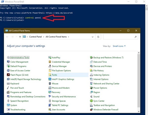 Cara Untuk Membuka Panel Kontrol Di Windows 10 Powershell