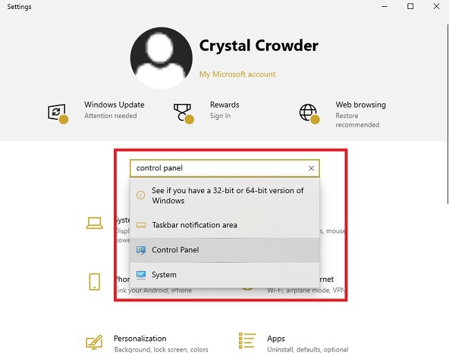 Cara Untuk Membuka Panel Kontrol Di Pengaturan Windows 10