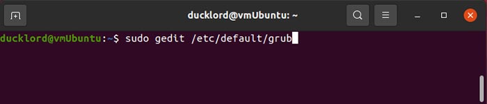 Mempercepat Ubuntu Gedit Grub