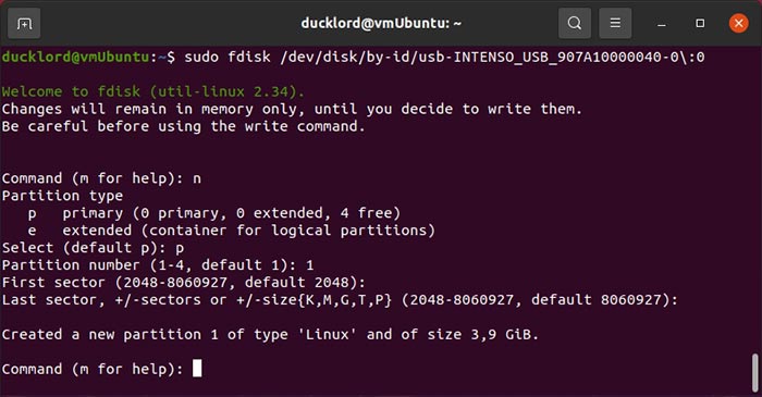 Perbaiki Usb Di Linux Fdisk Buat Partisi