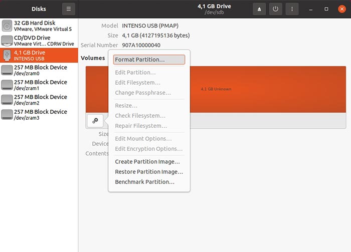 Perbaiki Usb Di Partisi Format Disk Linux