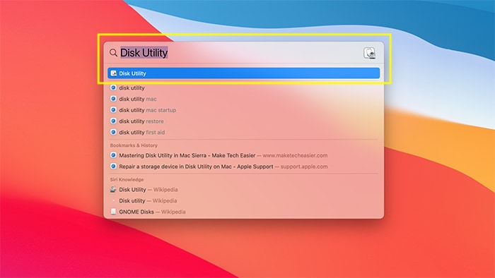 Izin Disk Pencarian Spotlight Macos