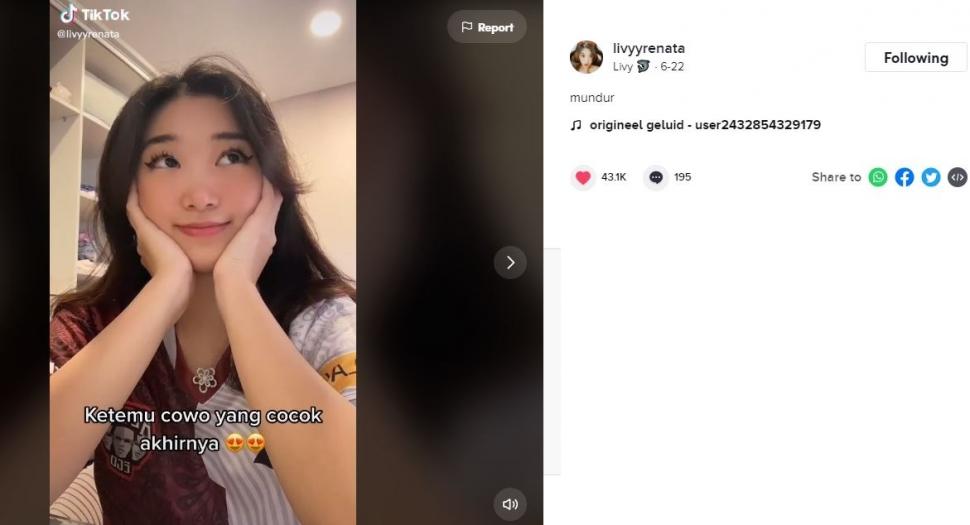 Livy ngaku nggak dibolehin pacaran sama ''Si Bos''. (TikTok/ @livyyrenata)