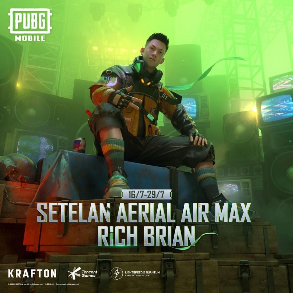 Skin Rich Brian di PUBG Mobile. (PUBG Mobile)