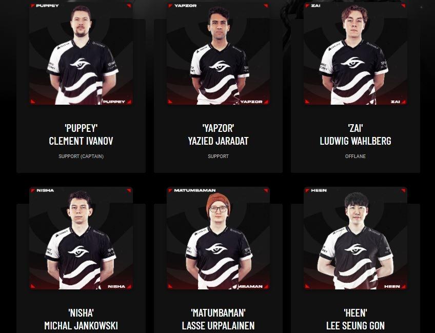 Roster dan coach Team Secret. (Team Secret)